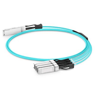 100g QSFP28 سے 4x25g SFP28 AOC 100G QSFP28 ایکٹو آپٹیکل کیبل سی ای ایف سی سی 1-100 ایم